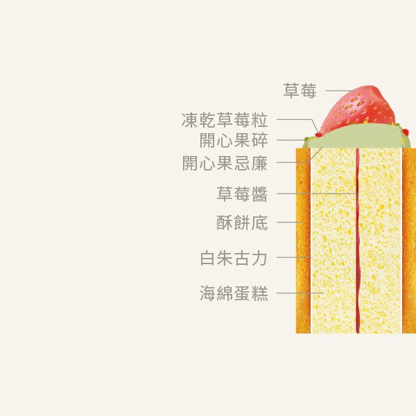 草莓開心果半月甜品