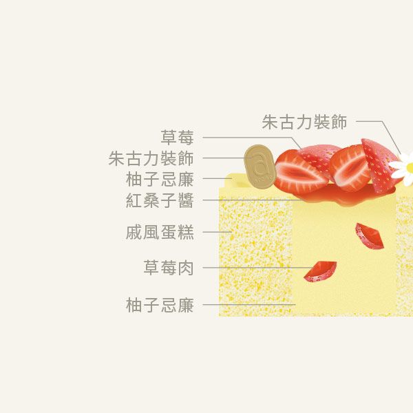 Yuzu Strawberry Cake Light