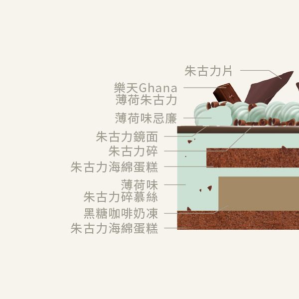 LOTTE Ghana Mint Chocolate Mousse Cake