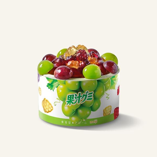 Meiji Grapes Gummy Chiffon Cake