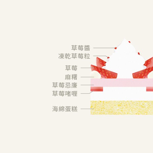 草莓麻糬芭菲甜品